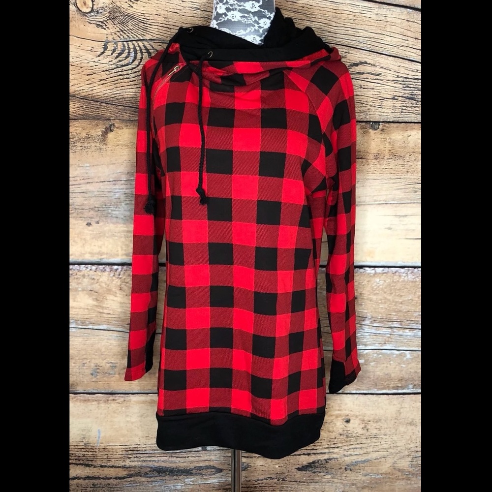 Ampersand Ave Doublehood Red Black Buffalo Check